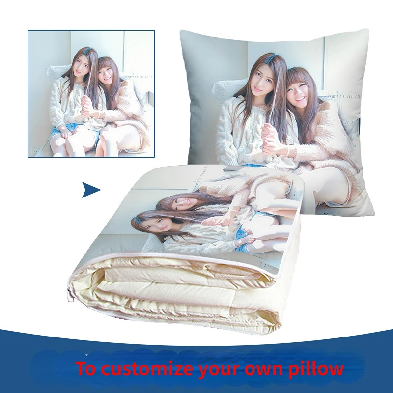 Photo Customized Throw Pillow Quilt Custom Made DIY Double Sided Car Office Sofa Lunch Break Quilt Cushion Decorative pillows