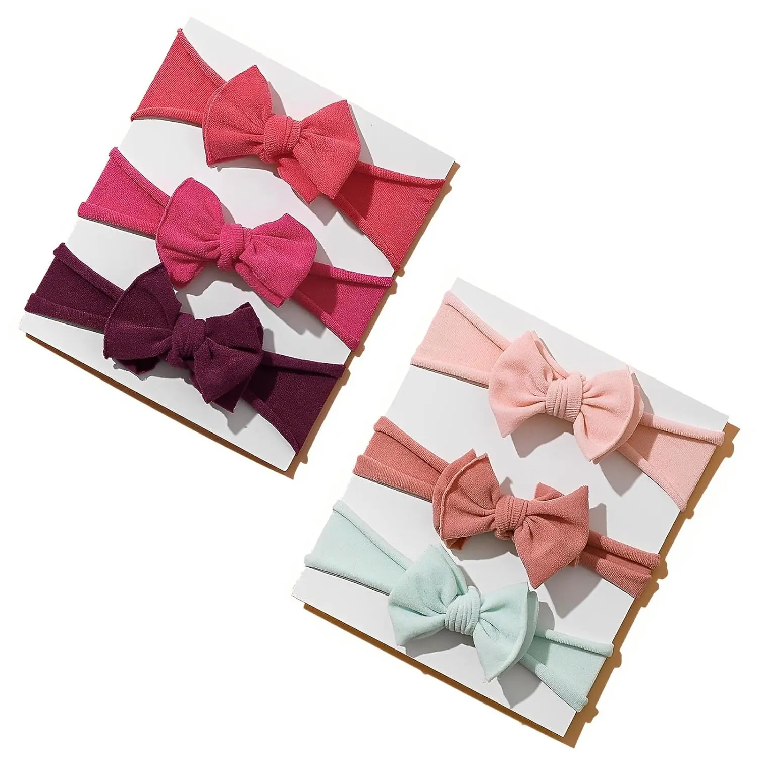 6pcs Baby Girl Headbands Stretchy Knot Nylon Hair Bows Super Soft Elastic Hair Accessories Gift for Newborn Infant Toddlers Kids