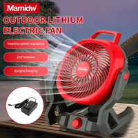 Electric Fan Outdoor Camping Fan Air Circulators Rechargeable Cordless Fan 270 ° Head Rotation Tent Fan For Milwaukee Battery