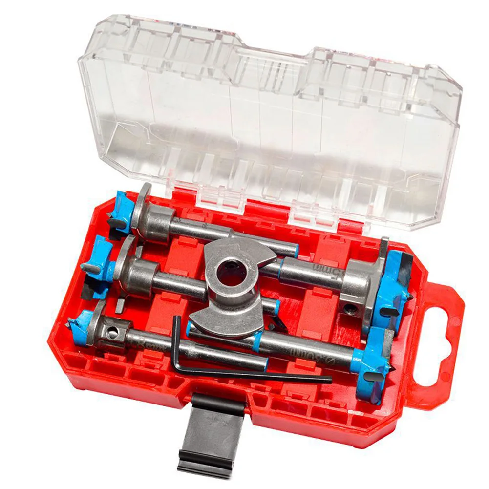 

Effortless For Woodworking with 1835mm Carbide Drill Bit Set for Hinges 5pcs for For Wood and Plastic Installation