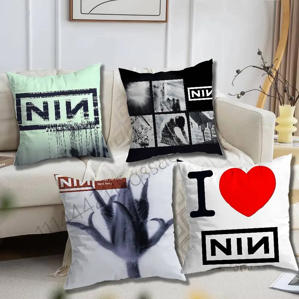 N-Nine Inch Nails The Fragile Single Throw Pillow Case Cover Sofa Cushion Home Room Decor