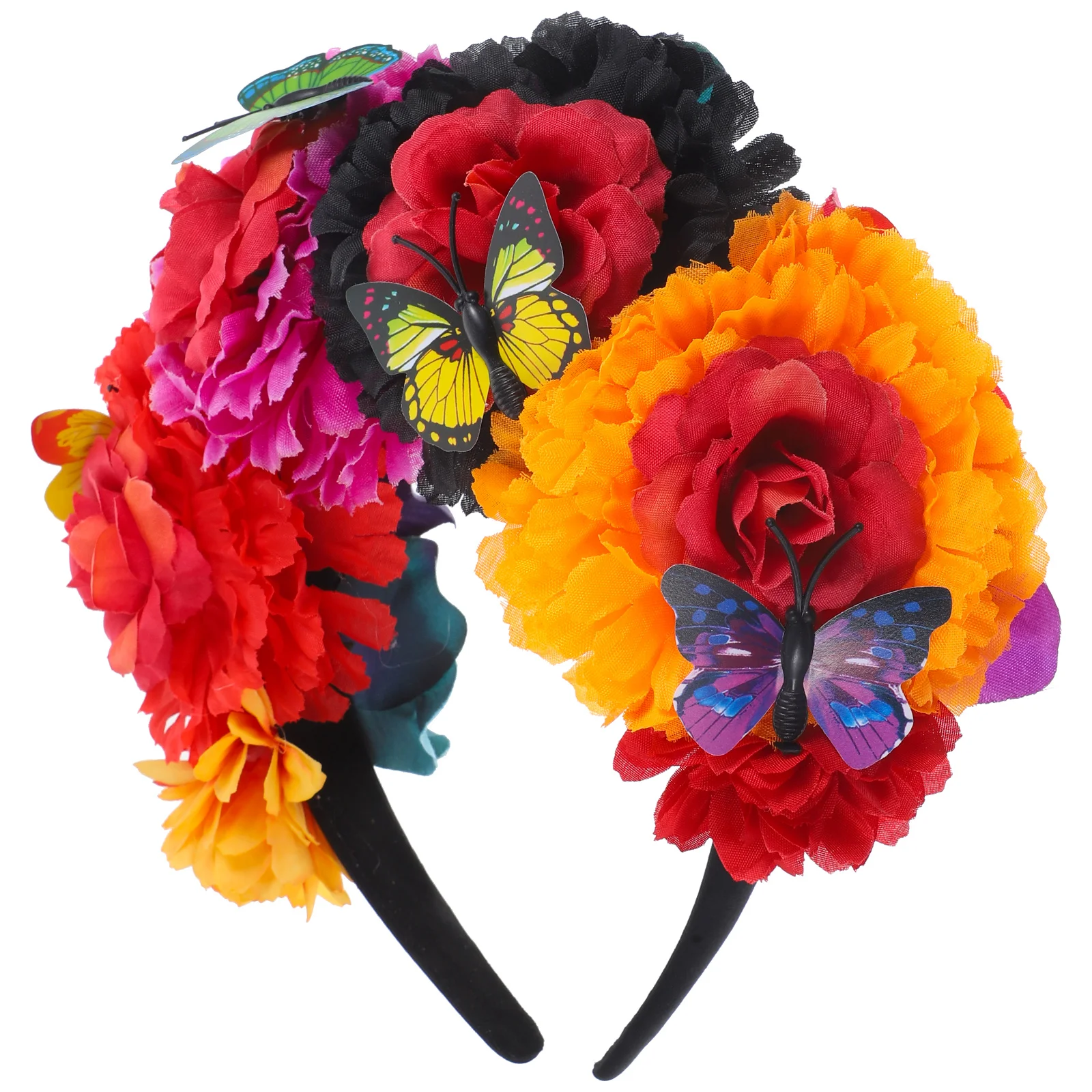 Couronne de fleurs mexicaines, couvre-chef du jour des morts, couronne de fleurs, bandeau de fleurs, Halloween BOHO, cadeaux de Festival Floral, costumes de fête