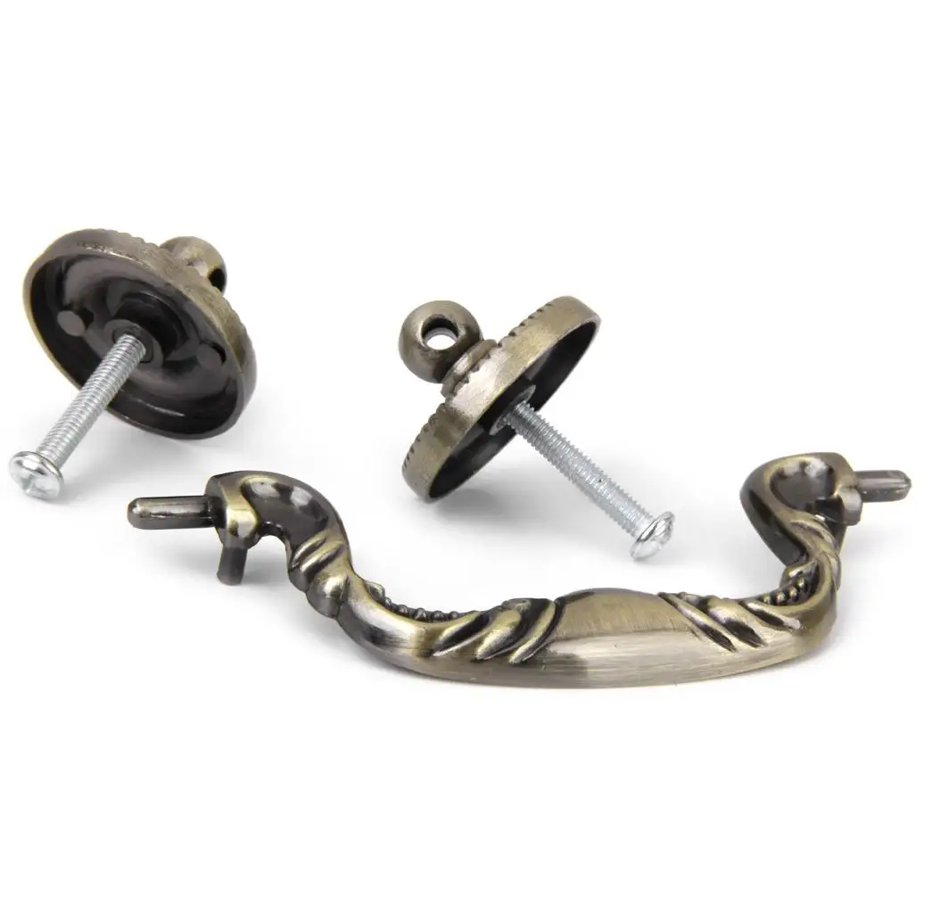 キッチンキャビネットハードウェア引き出しハンドルプル、真鍮3.78インチ(96mm)穴中心