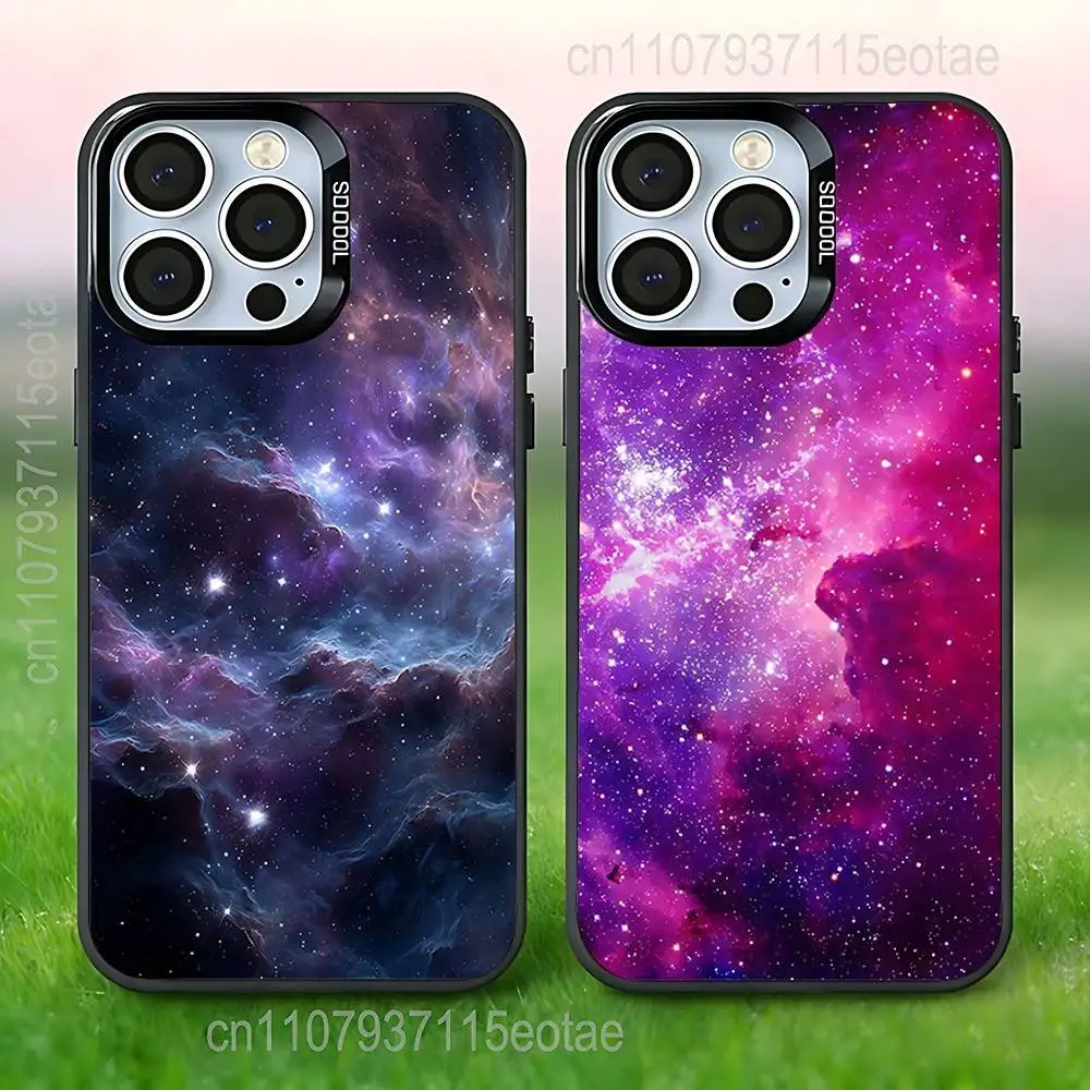 

Space For Galaxy Universe COOL Case For iPhone 17,16,15,14,13,12,11,Pro,XS,Max,Plus,Mini,SE4,E Black Matte Shockproof Cover