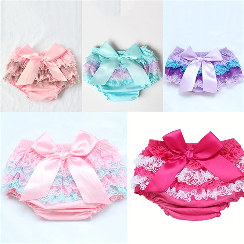 

Toddler Ruffle Panties Girl's Underwear Babys Briefs Cotton Fabric Lace Butterfly Diaper Cover Ruffle Baby Knickers 5 Pieces