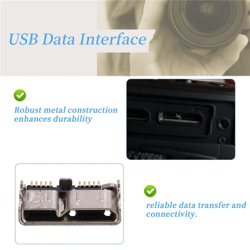 Conector de Metal de interfaz de datos USB de FEDI-2X para interfaz de Metal de placa principal Canon 5D4 EOS 5D Mark IV