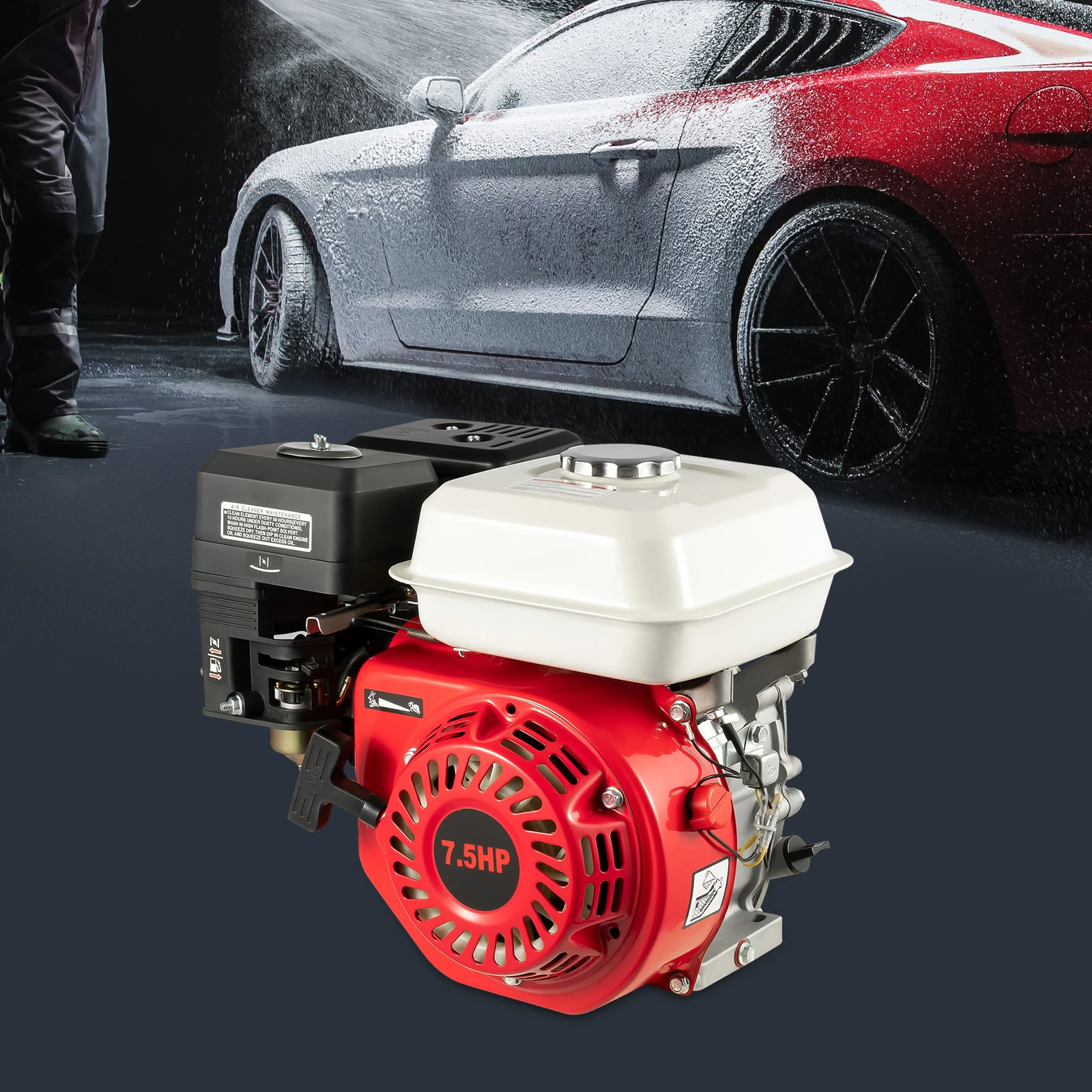 5,1 kW Generator 7,5 PS Benzinmotor nahtlos 25 ° Schräger Einzylinder 4-Takt für landwirtschaftliche Geräte und Heimbackup – Detail 5