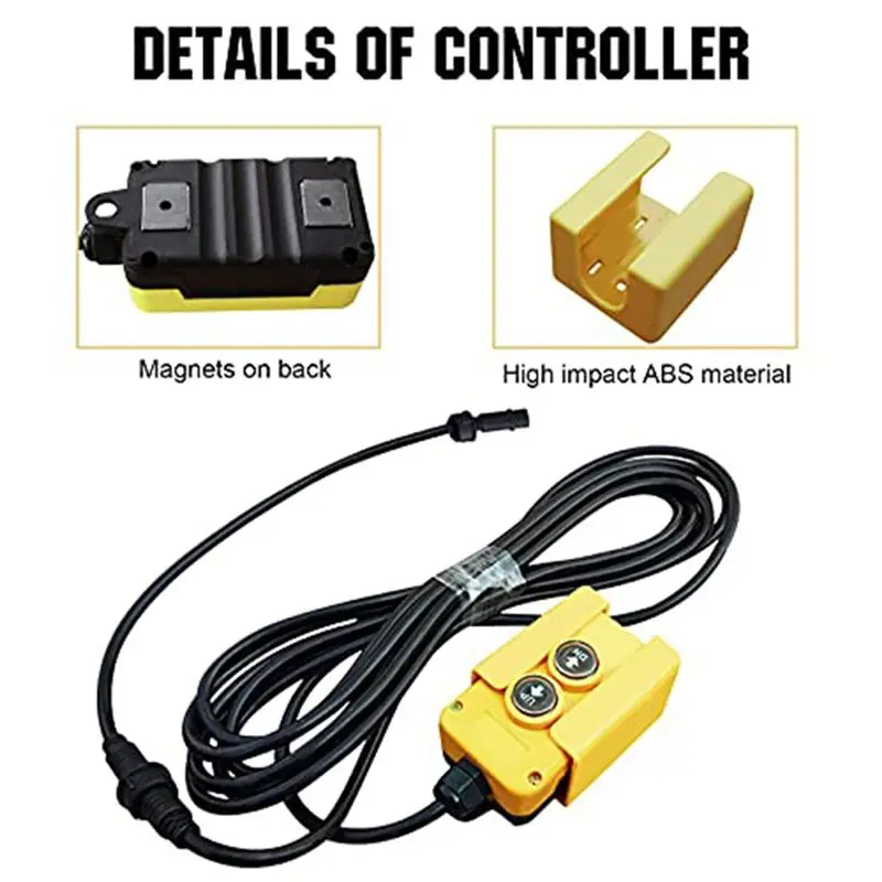 MALL 3 Wire Dump Trailer Remote Control Switch for 12V DC Single Acting Hydraulic Pump Dump Trailer for Lift Unloading