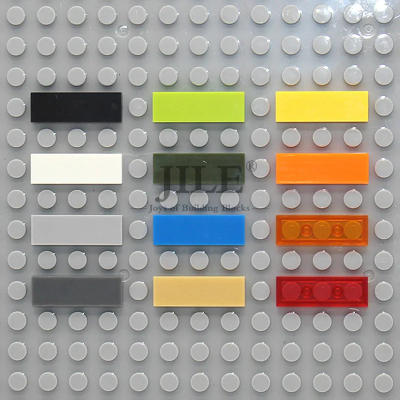 100pcs Moc Creative Tiles 1x3 Tablet 63864 DIY Classic Enlighten Building Brick Blocks Sets Compatible with Assembles Particles