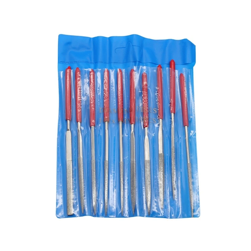 10Piece Mini Diamond Needle File Set Small Metal Riffler File Jewelers File Dropship