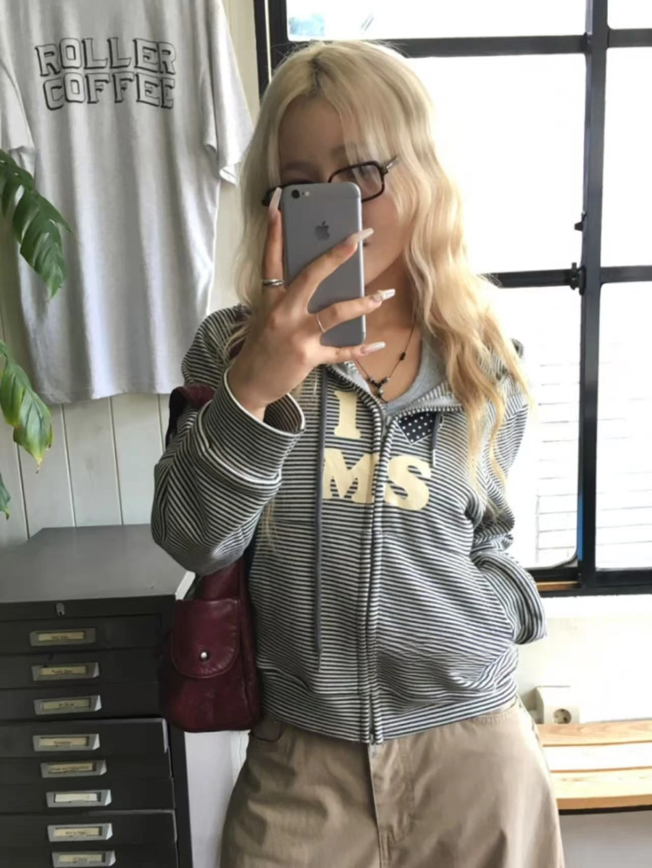 

Японская винтажная полосатая повседневная универсальная толстовка на молнии для женщин, осень-зима, короткая толстовка с двойной молнией, женская куртка Y2k Top