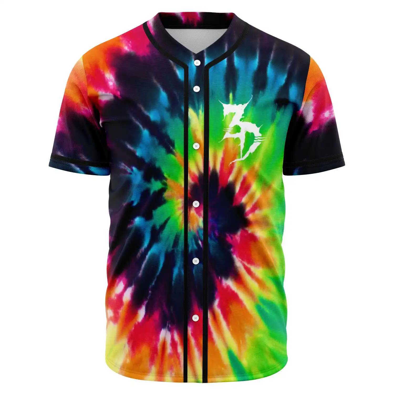 Zeds Dead Baseball Jersey Harajuku Thin button Baseball Uniform Baseball Jersey Fro EDM Style3