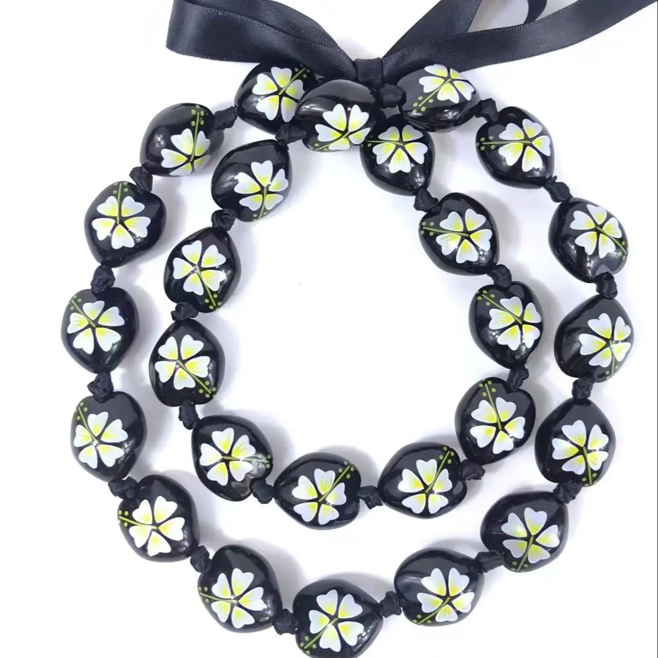 3 قطعة/الوحدة فئة التخرج قلادة الأزياء قلادة الاكريليك هاواي قلادة Kukui الجوز قلادة الكركديه زهرة قلادة #6