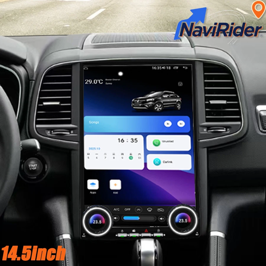 14.5" Android Stereo Carplay For Ford Renault Megane 4 Koleos SM6 Talisman 2016-2019 With Knob GPS Car Radio Multimedia Player view 4