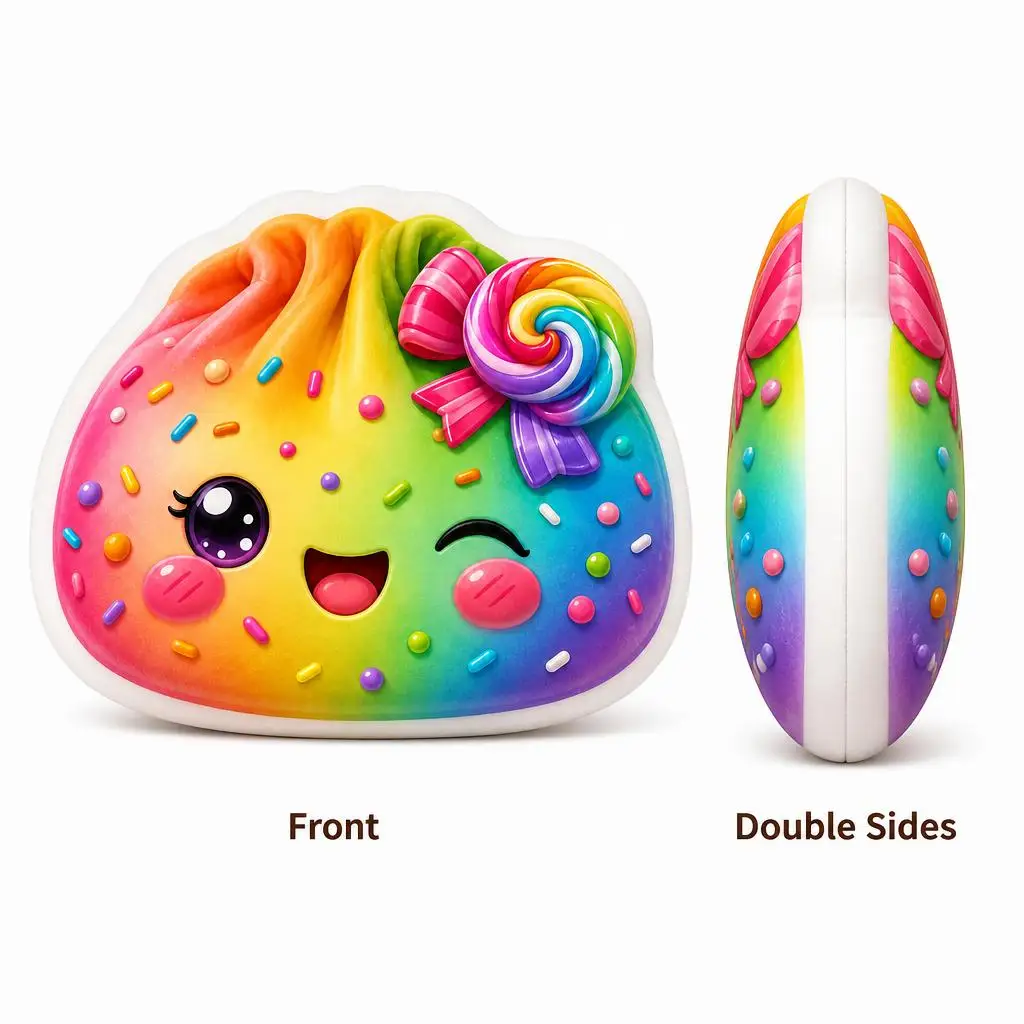 Rainbow Lollipop Dumpling Candy Dessert Plush Pillow Cushion Funny Stuffed Throw Pillow Home Decor Gift Sofa Bed view 3
