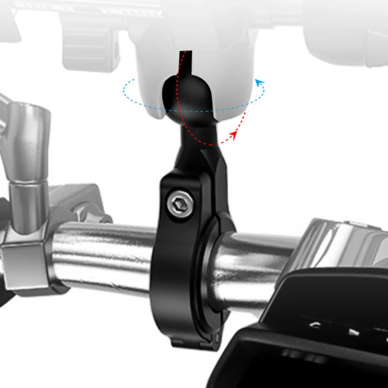 Braket Penyangga Dudukan Ram Kepala Bola 1 Inci 25Mm untuk Pagar Bulat Setang Sepeda Motor untuk Tempat Kamera Gopro Insta360