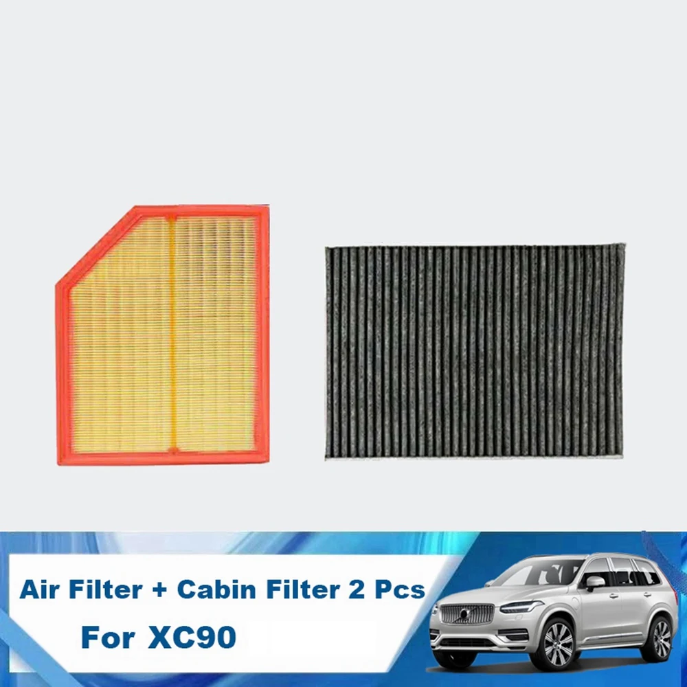 Car Air Filter+Cabin Filter Set Car Accessories for VOLVO XC90 2Th 2014-2021 2.0 D4 D5 T5 T6 T8 31407748 31370089