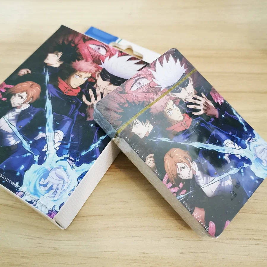 54Pcs Cards Anime Jujutsu Kaisen Poker Toy Satoru Gojo Cosplay Board Game Cards Hardcover Collection Box