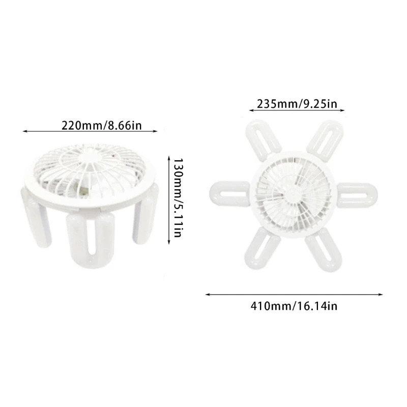 E27 Fan Light Bulb Multifunctional Ceiling Fan Energy Saving Fan Lamp 60W Fan Decorative Fan Plastic Texture Fan Light