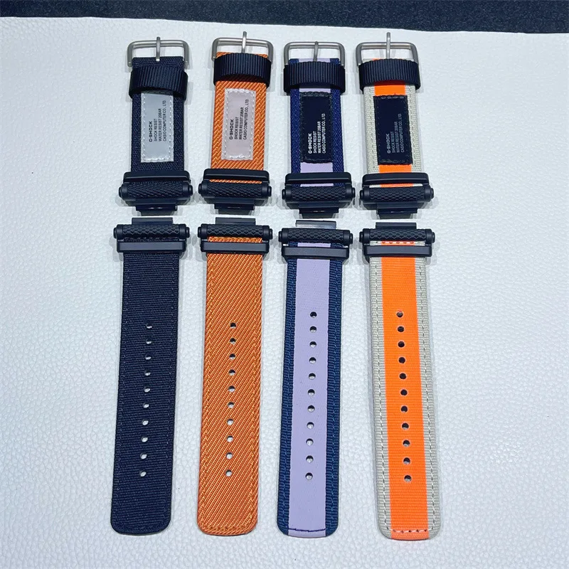 Nylon canvas watch strap pin buckle bracelet Watch band protruding interface 18mm for CASIO PRG-600YB-3/PRG-650Y/PRW-6600