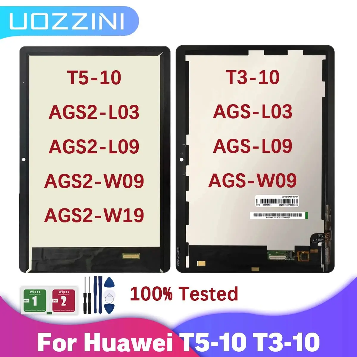 For Huawei MediaPad T3 T5 10 AGS-L03 AGS-L09 AGS-W09 AGS2-L09 AGS2-W09 AGS2-L03 Touch Screen Digitizer Assembly 100% Tested