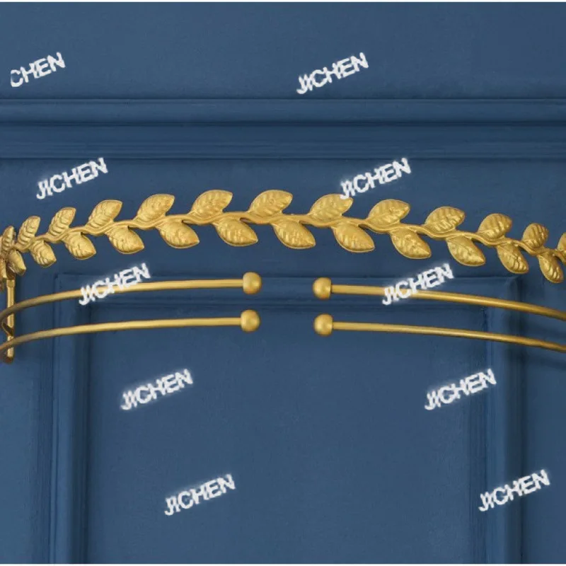 

Золотая шторка-балдахин Golden Sleeper INS в скандинавском стиле, простая однослойная, с золотыми/черными листьями, для односпальной кровати, 60 см, с москитной сеткой