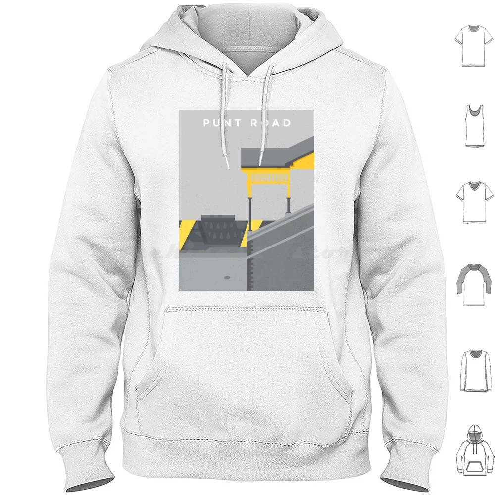 Punt Road-Two Tone Hoodies Long Sleeve Punt Road Richmond Tigers Melbourne Footy Places Aussie Rules Afl Vfl Footy