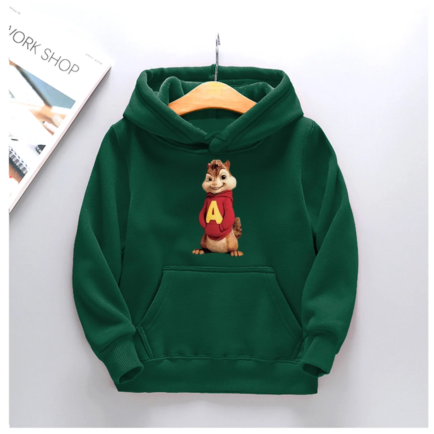 Autumn Hot Sale New Alvin and the Chipmunks Hoodies Baby Boys Girls Tops Costume Kids Sweatshirts Summer Top