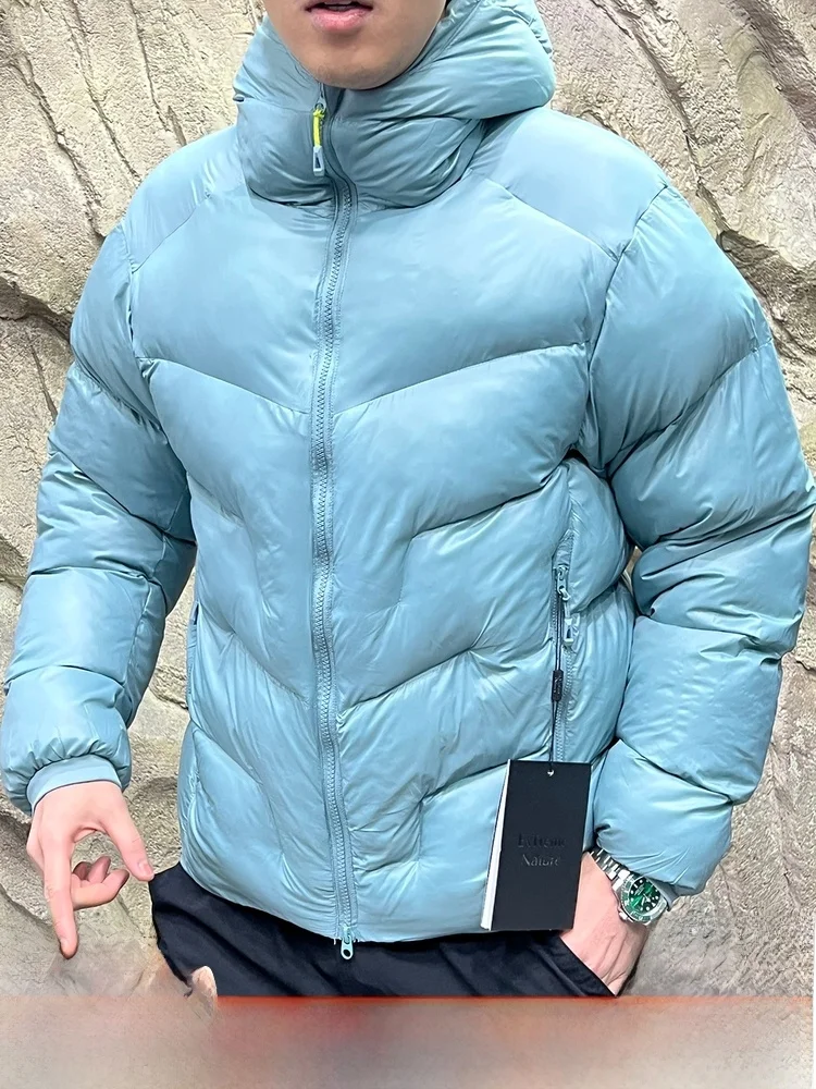 

Ультратонкое молодежное зимнее пальто Air-Pa Down Jaet, мужское хлопковое пуховое пальто Thiened с капюшоном, теплый длинный све, подставка