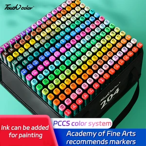 12-262 Colors Double Pen Ponta Pin Markers Canestas Set Painting Illuminator School Art Material for Artist Stationery 10 Main Sales Stationery Korean - №9