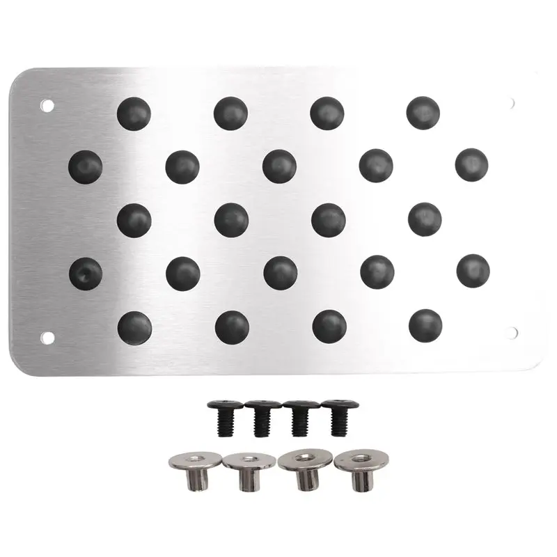 Aluminum Alloy Car Non-Slip Plate Carpet Pedal Floor Mat Environmental Rubber Car Accessories Styling-M54K