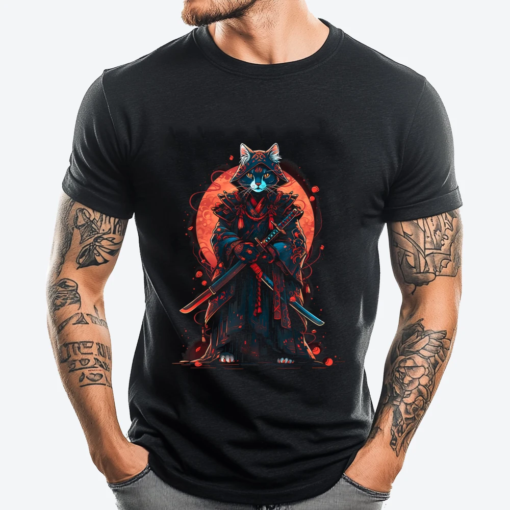 

Cat Samurai Ninja Cat Samurai Art Ukiyo E Designer T Shirt Streetwear Men Lovers Day 3d Printed T Shirts Adult T Shirts For Men
