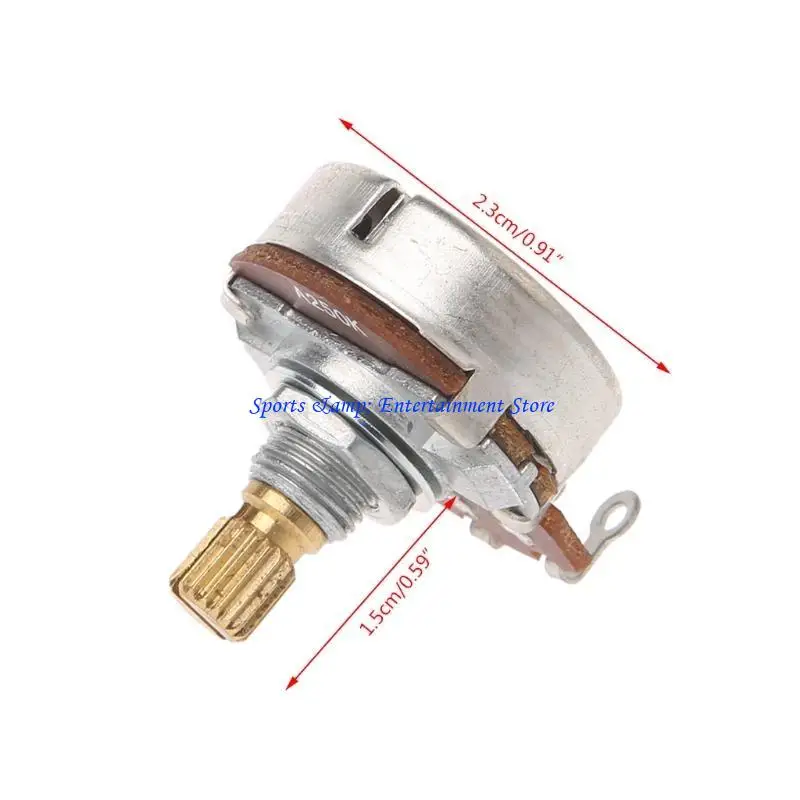 G7NF A250K Potentiometer Splined Pot Electric Guitar Bass Effect Amp Tone Volume Part