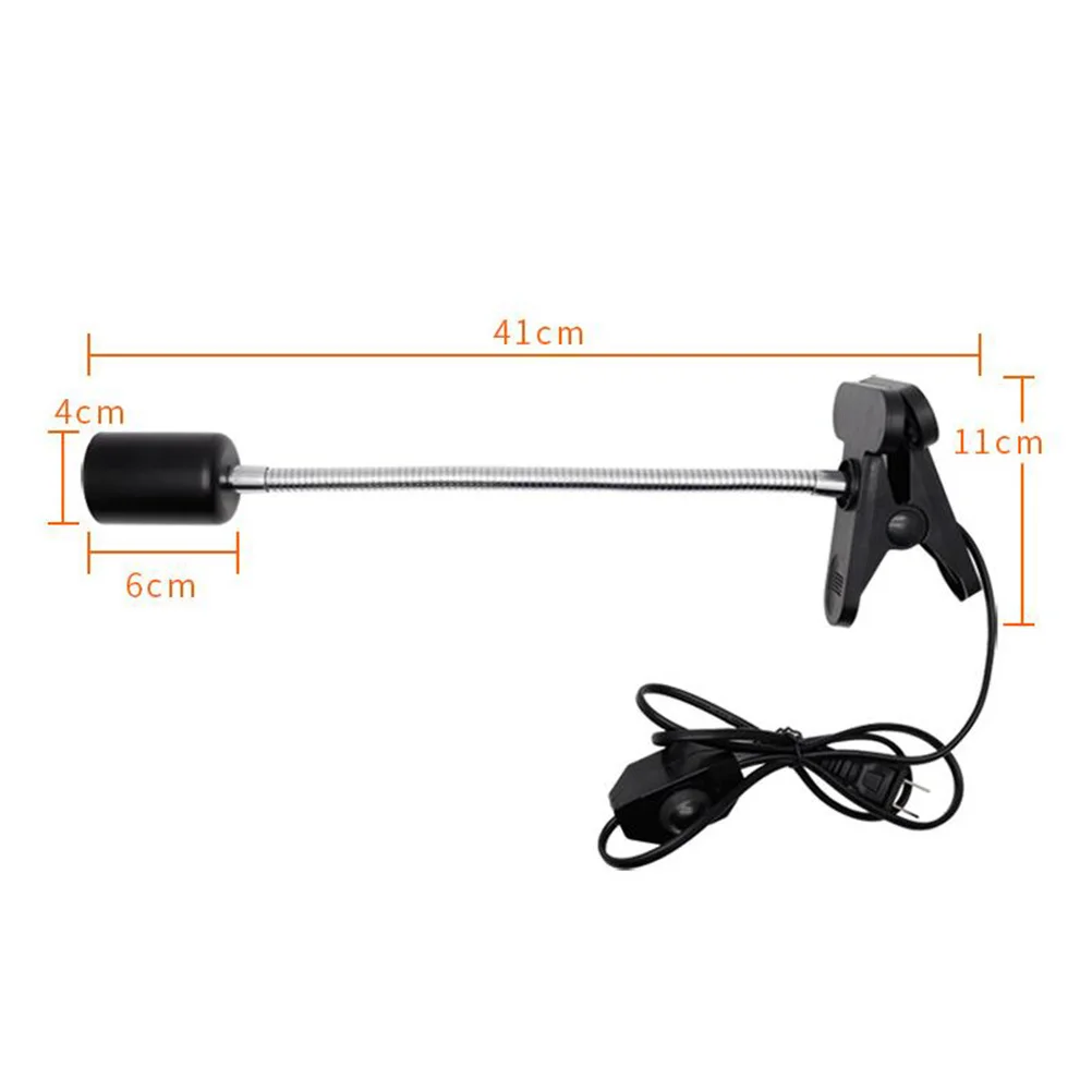 الحيوانات الأليفة ضوء الشمس الوقوف 110 فولت الأسود الثقيلة الزواحف تركيب المصابيح للسلاحف أبو بريص الثعابين خزان الأسماك حل الدفء