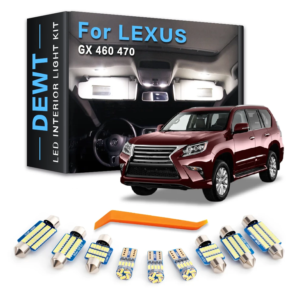 Car LED Interior Dome Light Kit For LEXUS GX GX460 GX470 2003 - 2018 2017 2016 2015 2014 2013 2012 Sunvisor Trunk Bulb Canbus