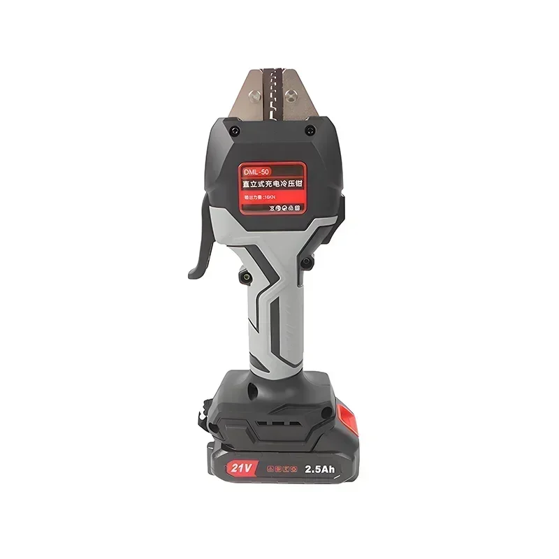 Cordless Hand Held Hydraulic Pliers 16KN Electric Hydraulic Wire Crimper with LED Light & Molds Terminal Crimping Tool