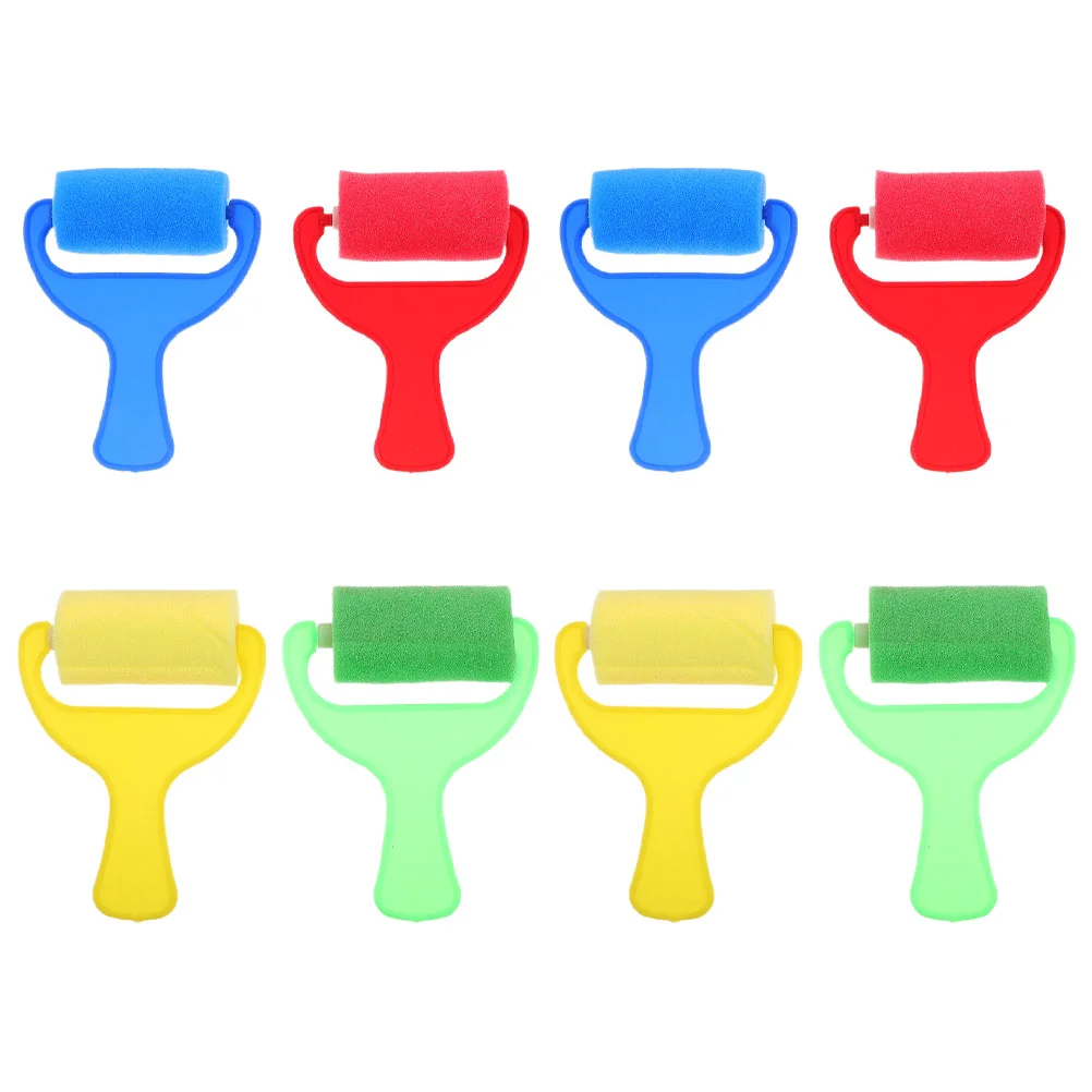

8 Pcs Children's Paint Brush Sponge Rollers Kit Brushes Graffiti Sponges for Kids Painting Plastic Parts Nozzle
