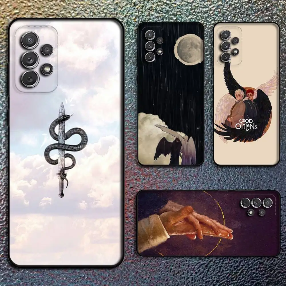 

TV Good O-Omens Phone Case For Samsung S25,S24,S21,S22,S23,S30,Ultra,S20,Plus,Fe,Lite,Note,10,9,5G Black Cover