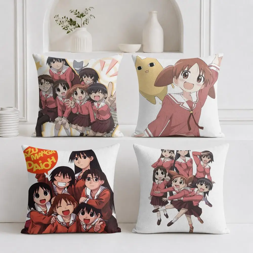 Anime A-Azumanga Daioh Cushion Cover Organic Linen Square Pillow Case Durable Non-Allergenic And Kind To Skin