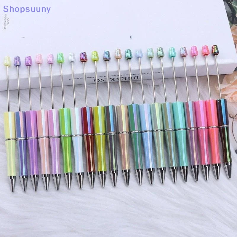 [SU]5/10Pcs Mixed Beaded Ballpoint Pen Creative Beadable Pen Wedding Party Guest Gift Guest Christmas Decor For Home[SU]
