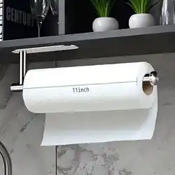 Paper Holder for Kitchen Adhesive Under Cabinet Wall Mount Stainless Steel Paper Towel Holder SUS304