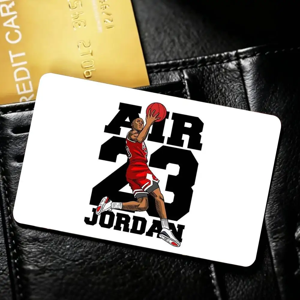 COOL Basketball Michael J-Jordan  4pcs 1Set Card Stickers Small Waterproof Chip 4PCS Card Sticker Anti-Scratch view 6