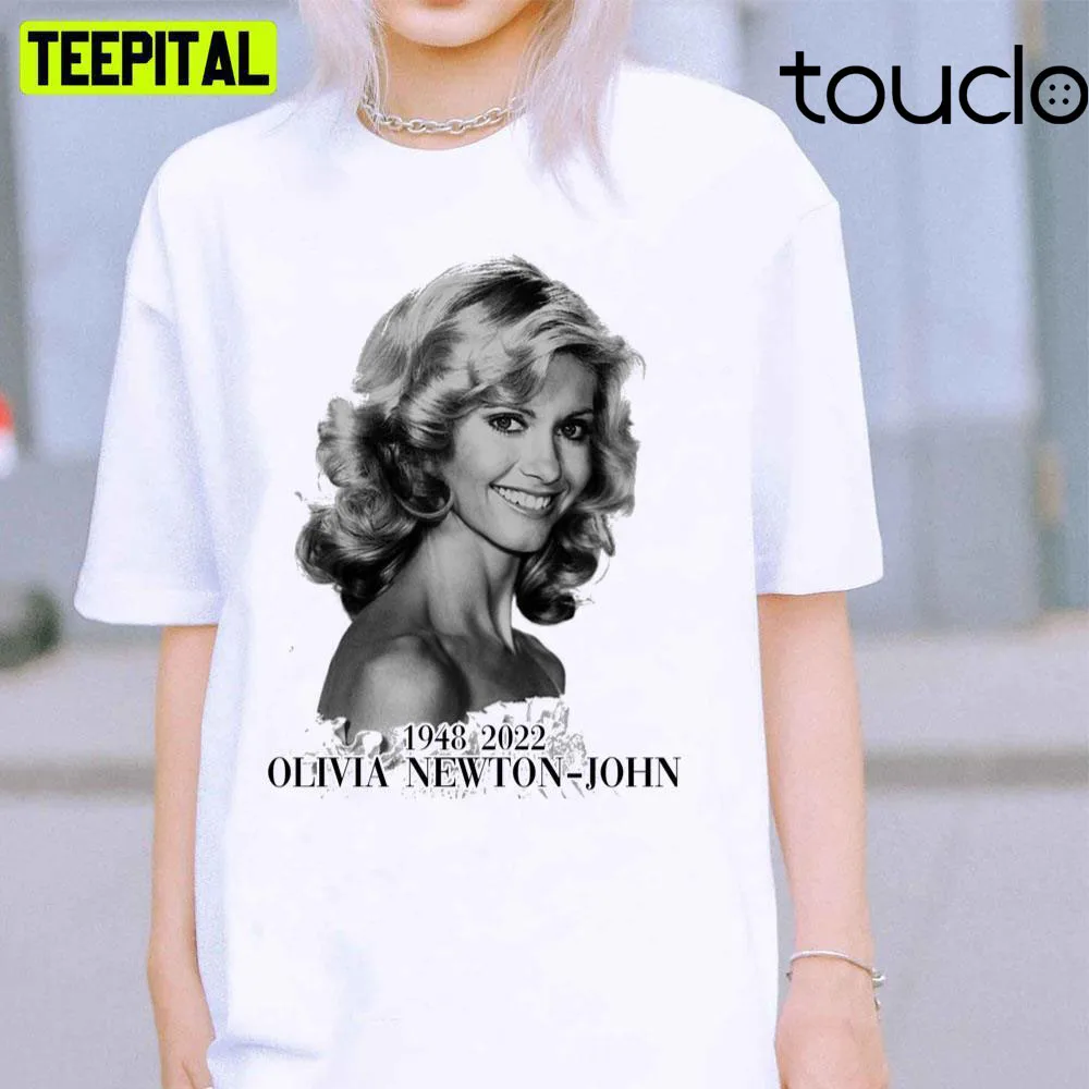 

Rare Rip Olivia Newton-John Vintage 80S Xanadu Thank For The Memories Custom Aldult Teen Unisex Digital Printing Tee Shirts