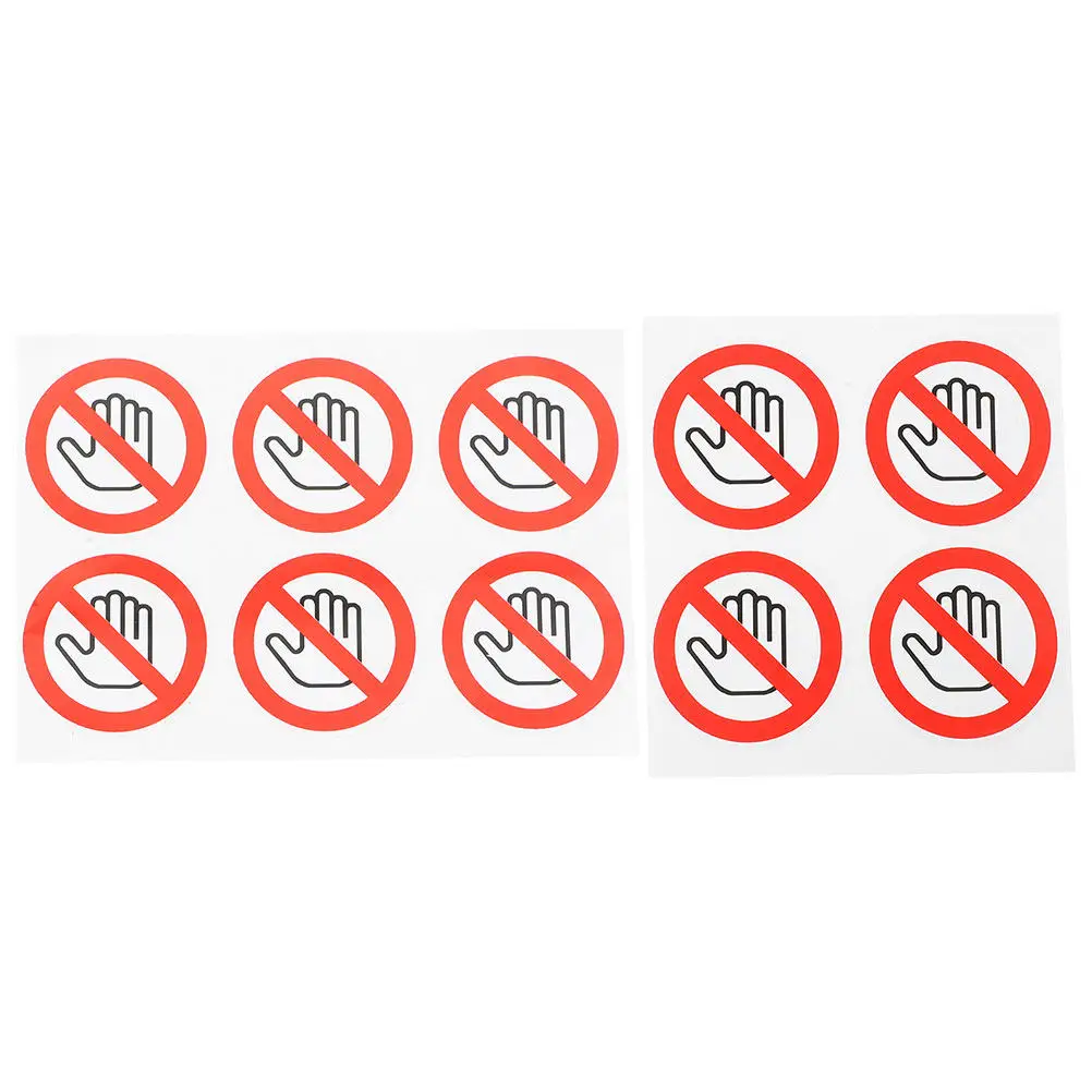 

10Pcs Self Adhesive Do Not Touch Warning Sticker Bright Color Safety Label for Machine Equipment Warehouse Office