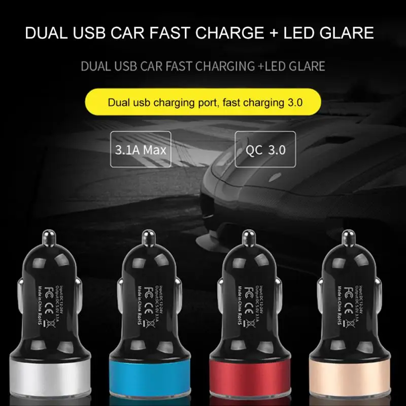 car Accessories USB Quick Charger Voltage Display for Toyota VIOS LAND CRUISER Tundra FJ Cruiser RAV4 CROWN Avalon