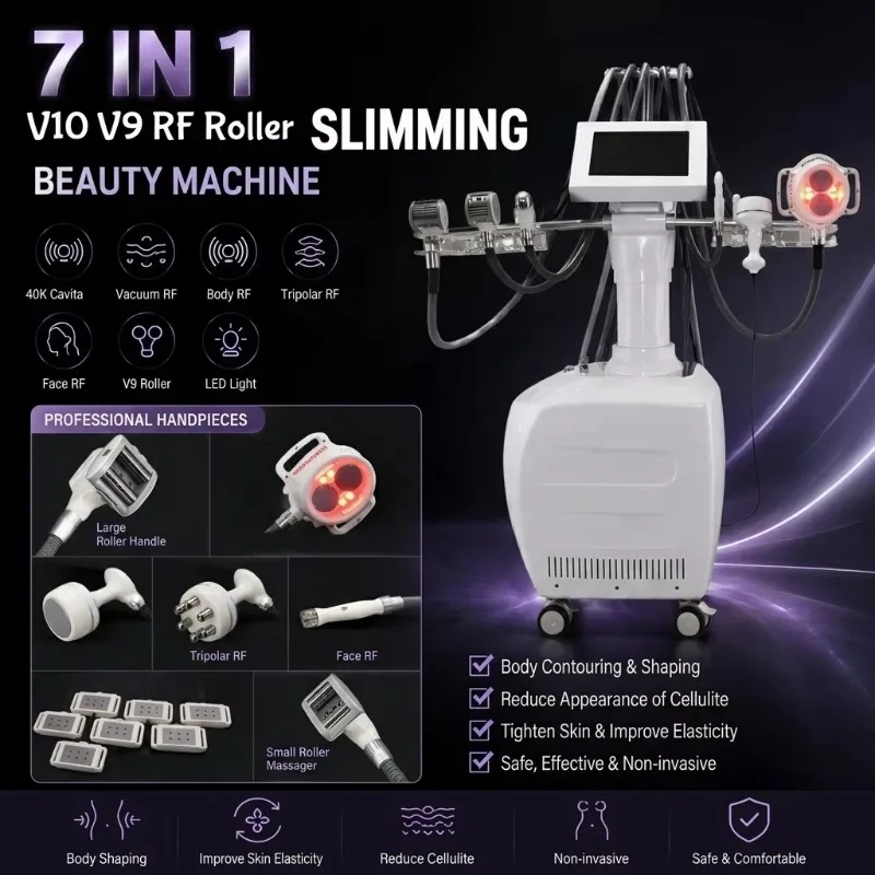 2026 New 7 in 1 Vacuum Roller Massage Body Contouring Machine Vacuum Weight Reduction V Ten Machine