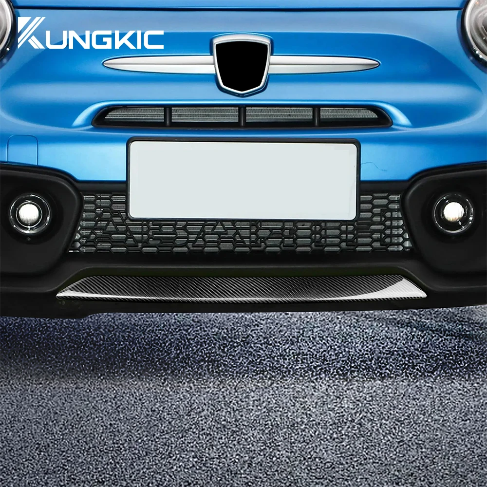 For Abarth 595 695 2017 2018 2019 2020 2021 2022 2023 Real Hard Carbon Fiber Car Front Bumper Tricolor Dry Carbon Accessories view 3