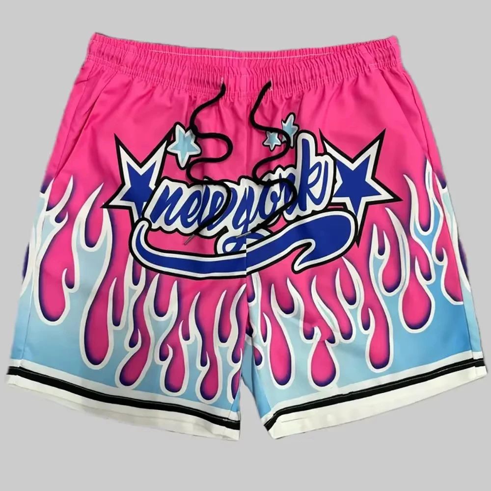 

2026 Summer Best-Selling Men's New York Shorts Fashion Hawaiian Beach Shorts Colorful Short Adult Casual Shorts Daily Streetwear