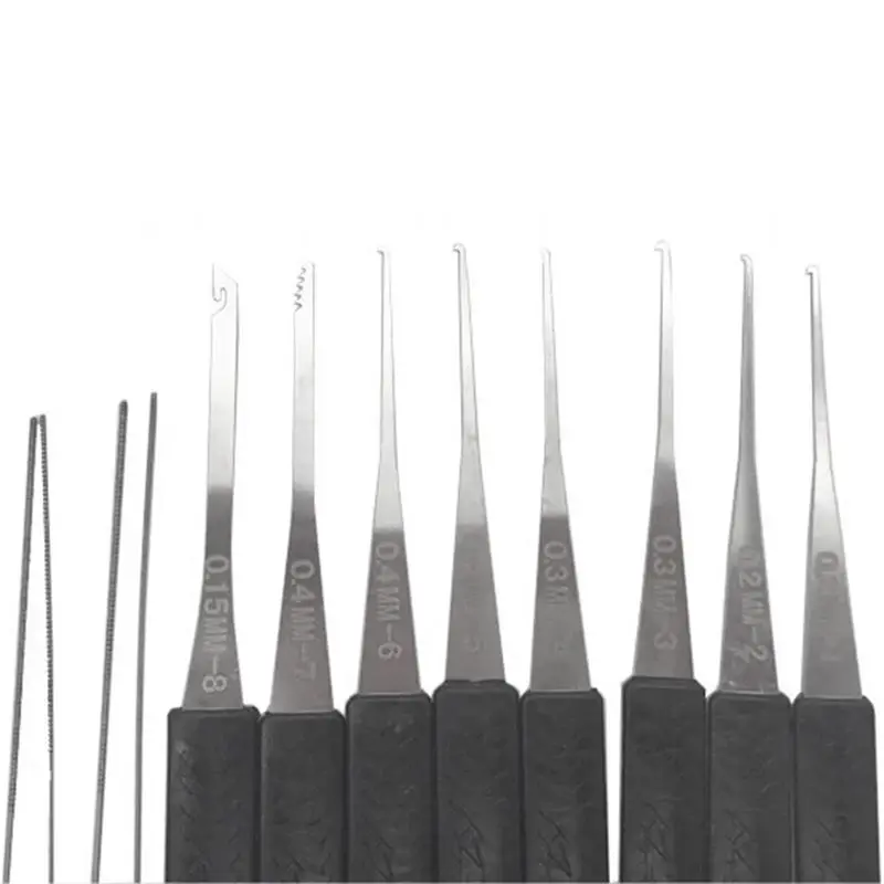 #93Q Broken Key Extractor Kit Tool - Debris Extractor 12-Pieces,broken key extractor kit,(Metal)