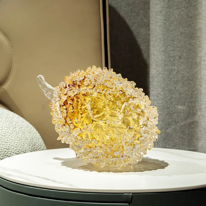 Flow series durian sea cucumber sea urchin amber, crystal glazed glass decorative ornament